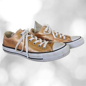 CONVERSE All Star Women’s Metallic Sunset Glow Rose Gold Sneakers Unisex